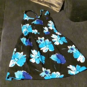 Aeropostale floral mini dress with crisscross straps in back